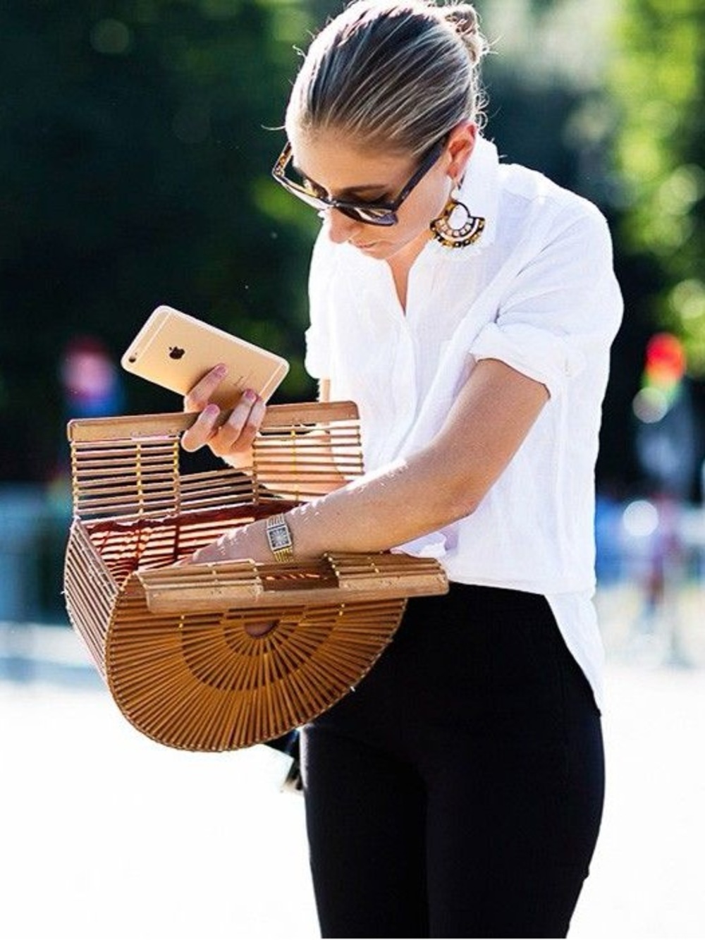 Handheld Bamboo Cult Gaia Ark INSPIRED Clutch - Natural Tan - Picture 5 of 9